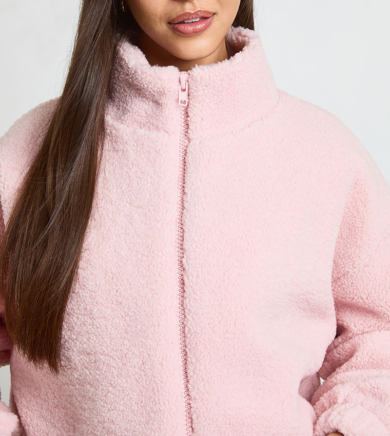 High Neck Teddy Jacket