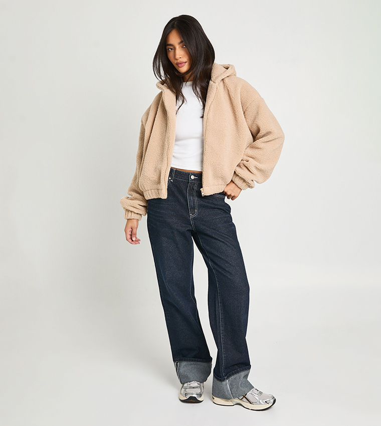 Hooded Teddy Bomber Jacket