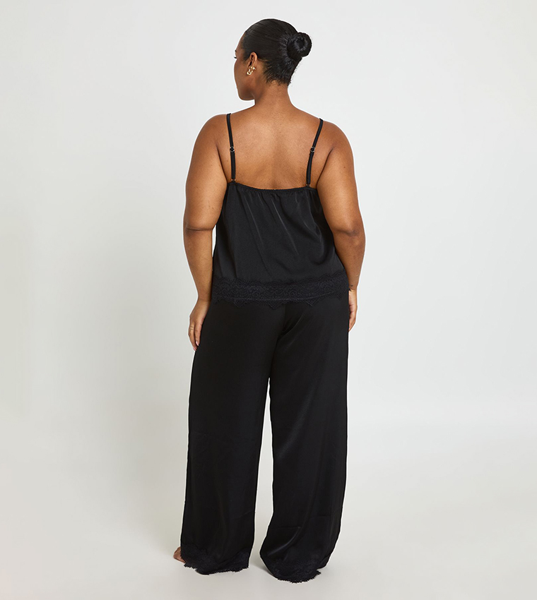 Curve Satin Lace Cami Pyjama Set