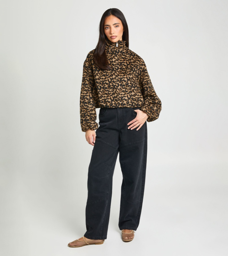 Wool Look Bomber Jacket