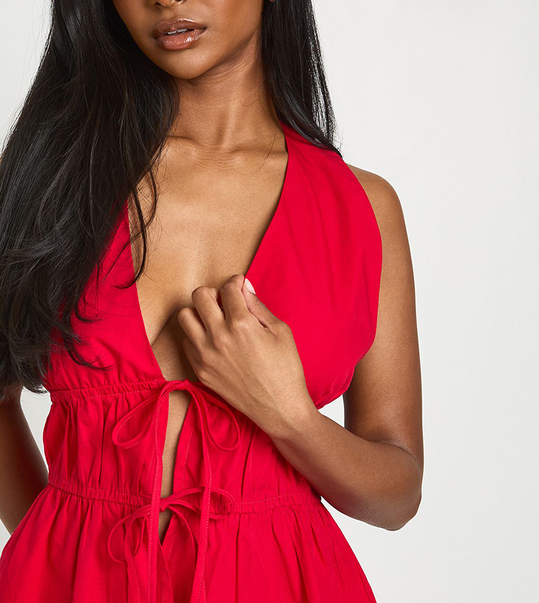 بوهو  توبات بلا أكمام  - أحمر Sleeveless Tops