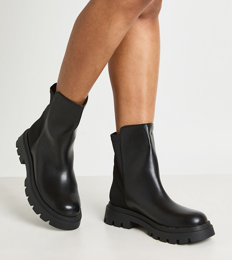 Stretch Panel Chelsea Boots