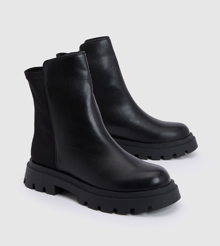 Stretch Panel Chelsea Boots
