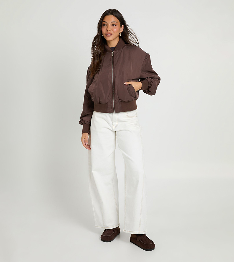 boohoo  Casual Jackets - Brown Casual Jackets