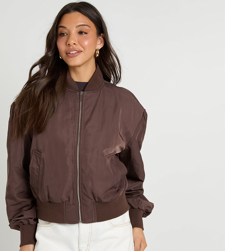 boohoo  Casual Jackets - Brown Casual Jackets