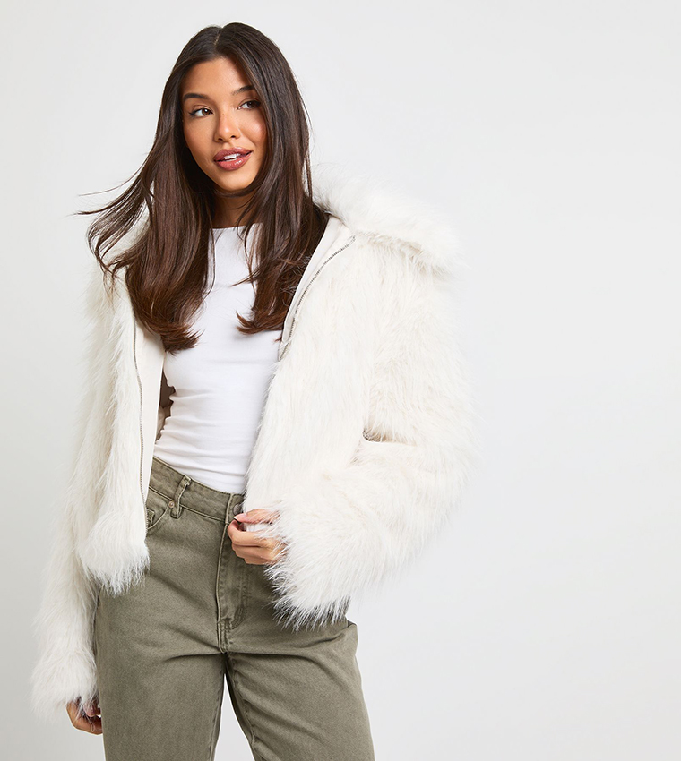 Faux Fur Collared Jacket