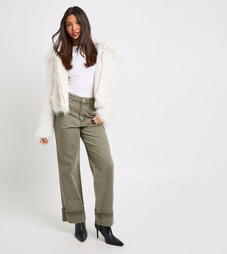 Faux Fur Collared Jacket