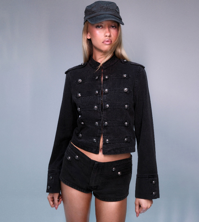boohoo  Denim Jackets - BLACK Denim Jackets