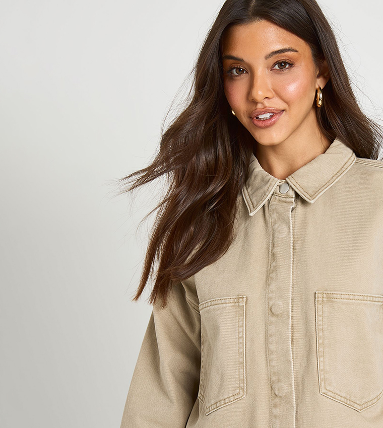 Solid Oversized Shacket