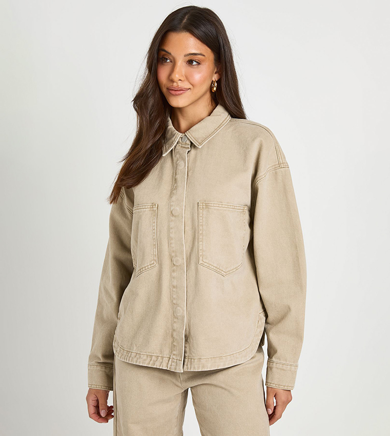 Solid Oversized Shacket