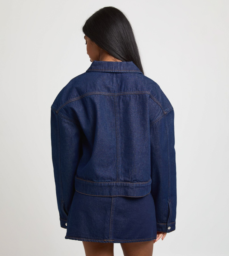 Washed Split Front Denim Shirt