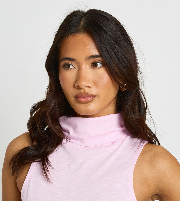 بوهو  توبات بلا أكمام  - وردي فاتح Sleeveless Tops