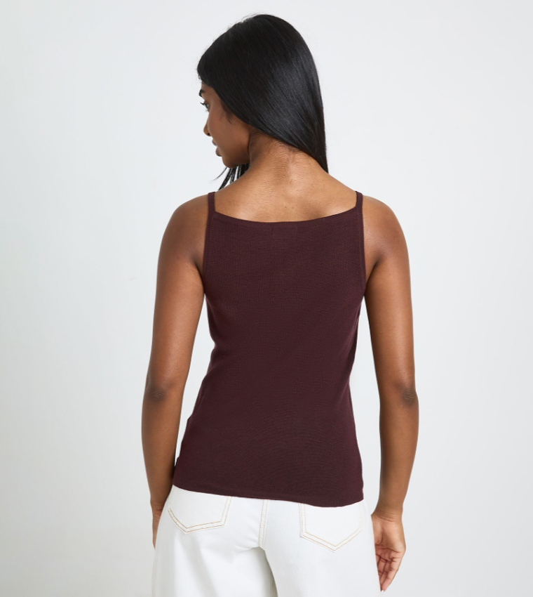 boohoo  Sleeveless Tops - Brown Sleeveless Tops