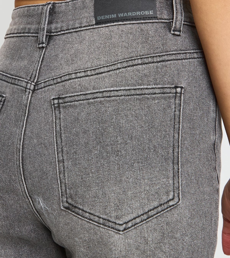 Washed High Waist Flared Jeans