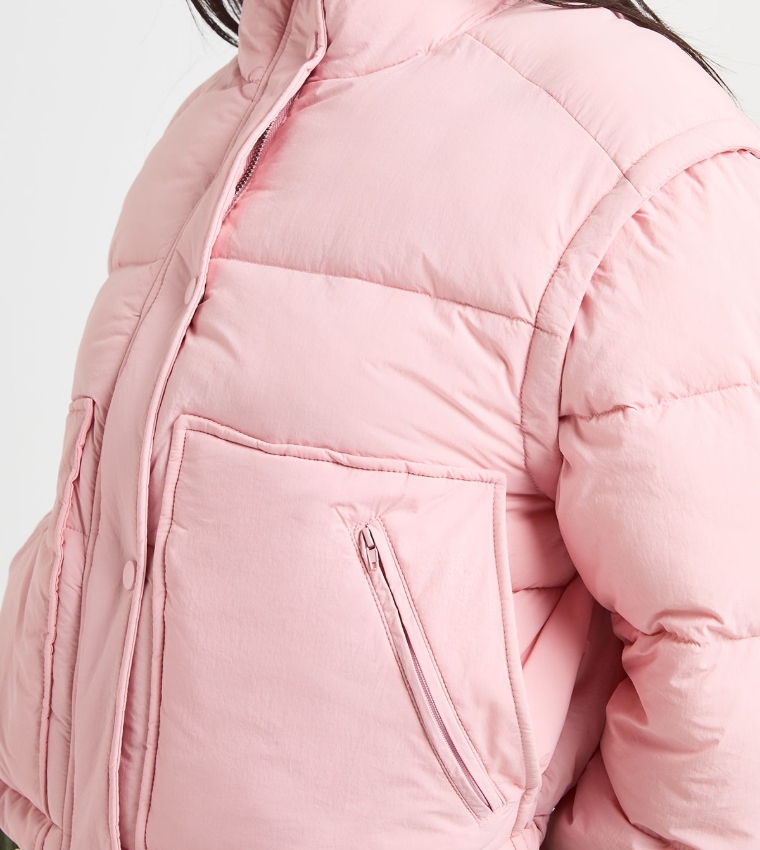 boohoo  Puffer & Quilted Jackets - Pink Puffer & Quilted Jackets