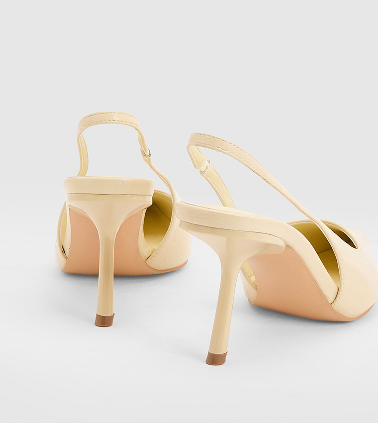 Slingback Flared Heel Pumps