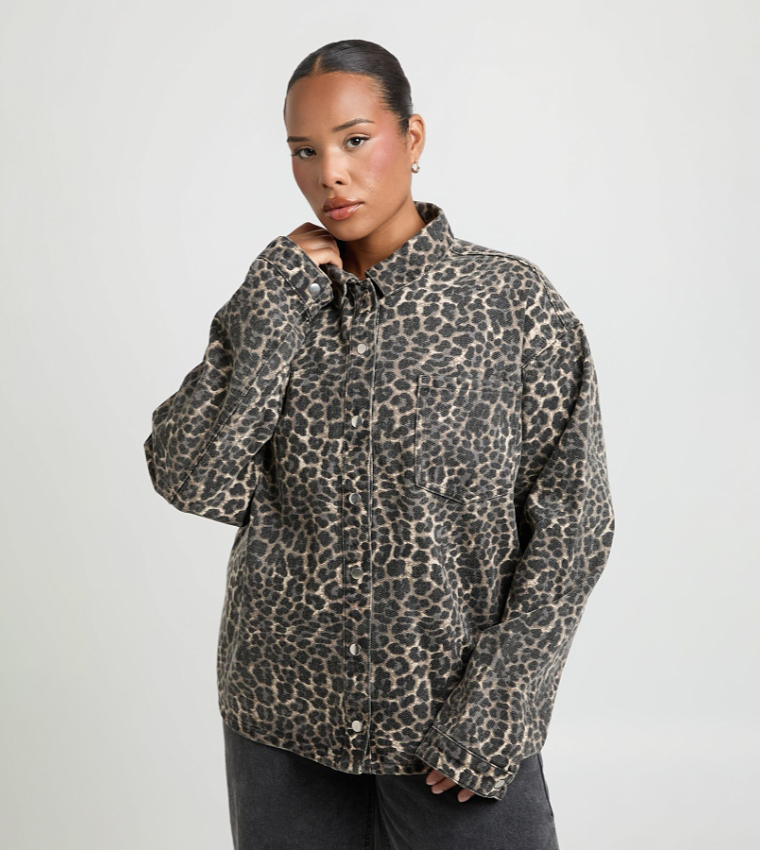Curve Long Sleeves Denim Shirt