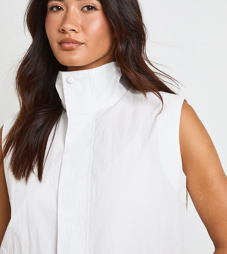 بوهو  توبات بلا أكمام  - أبيض Sleeveless Tops