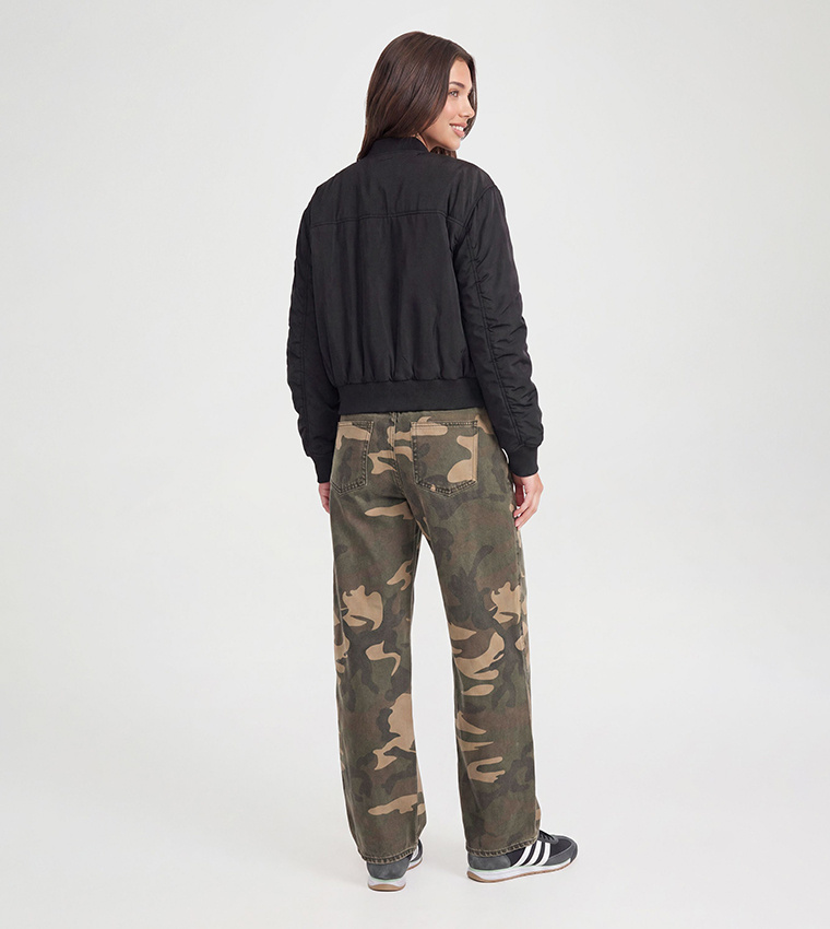 Long Sleeves Oversized Bomber Jacket