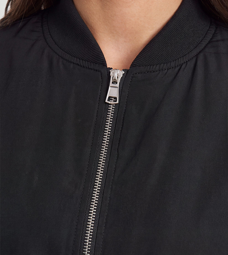 Long Sleeves Oversized Bomber Jacket