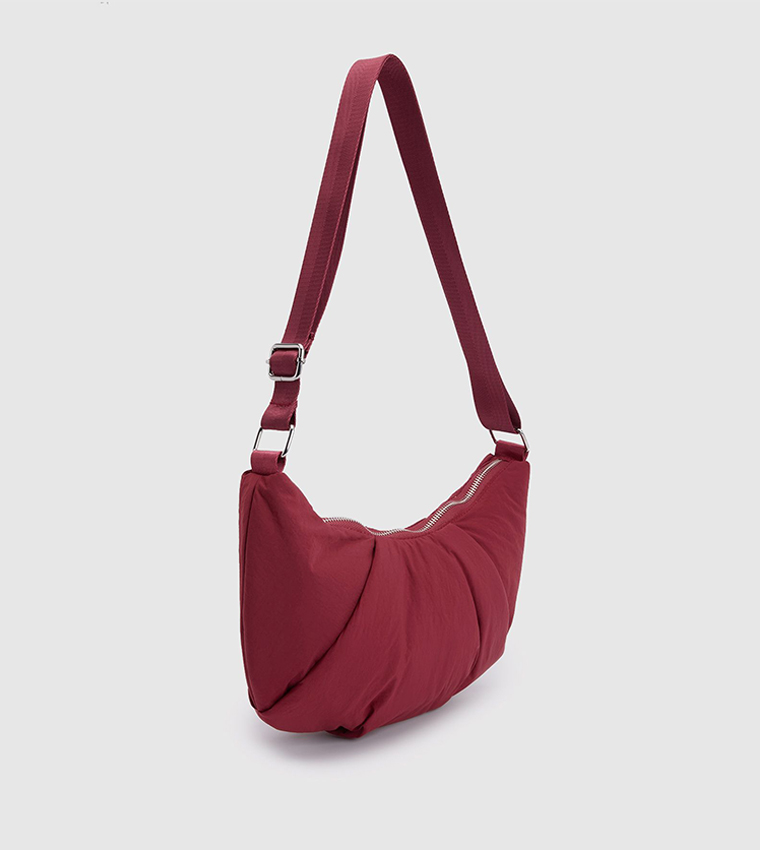 Nylon Solid Crossbody Bag