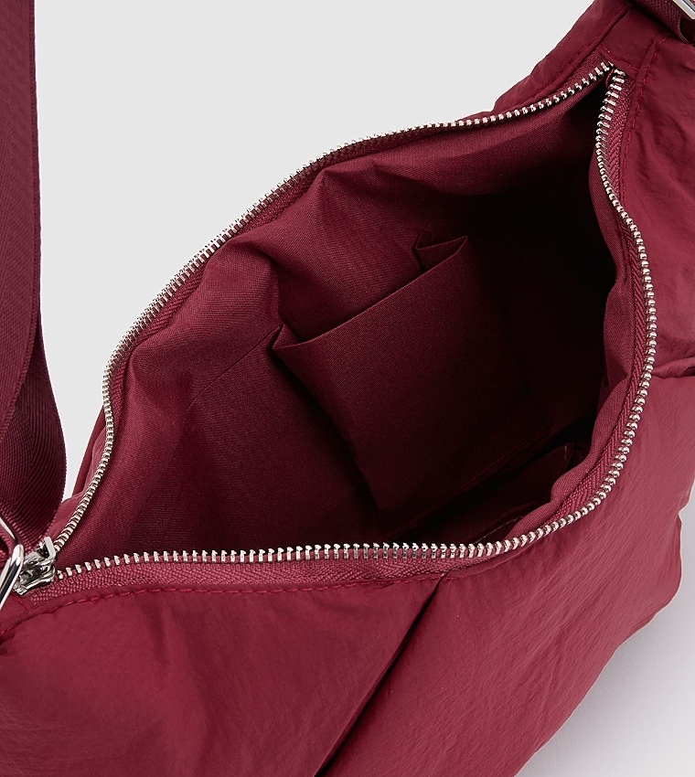 Nylon Solid Crossbody Bag