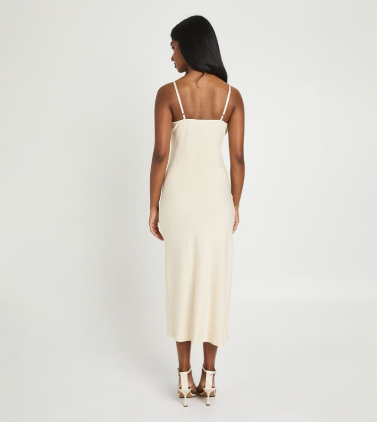 boohoo  Midi Dresses - Cream Midi Dresses
