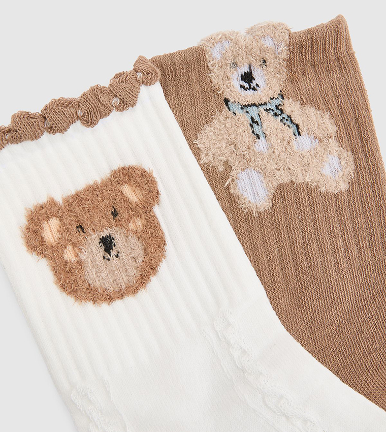 2-Pack Novelty Bear Socks
