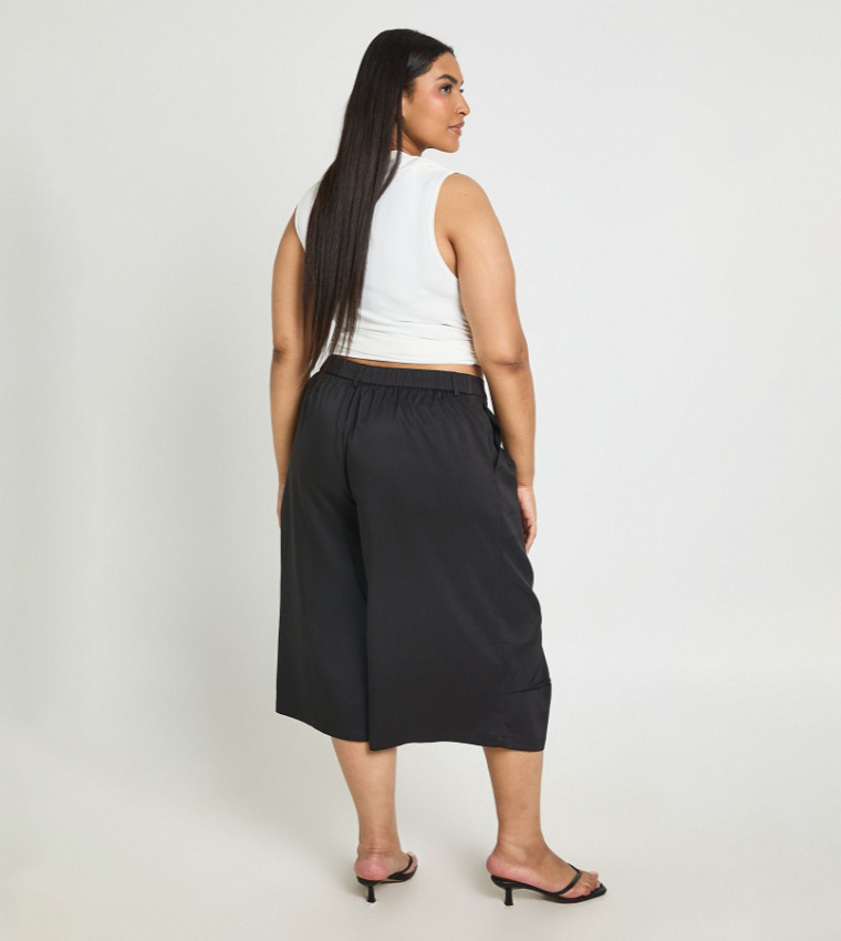 Curve Elasticated Back Waist Tailored Bermuda Shorts