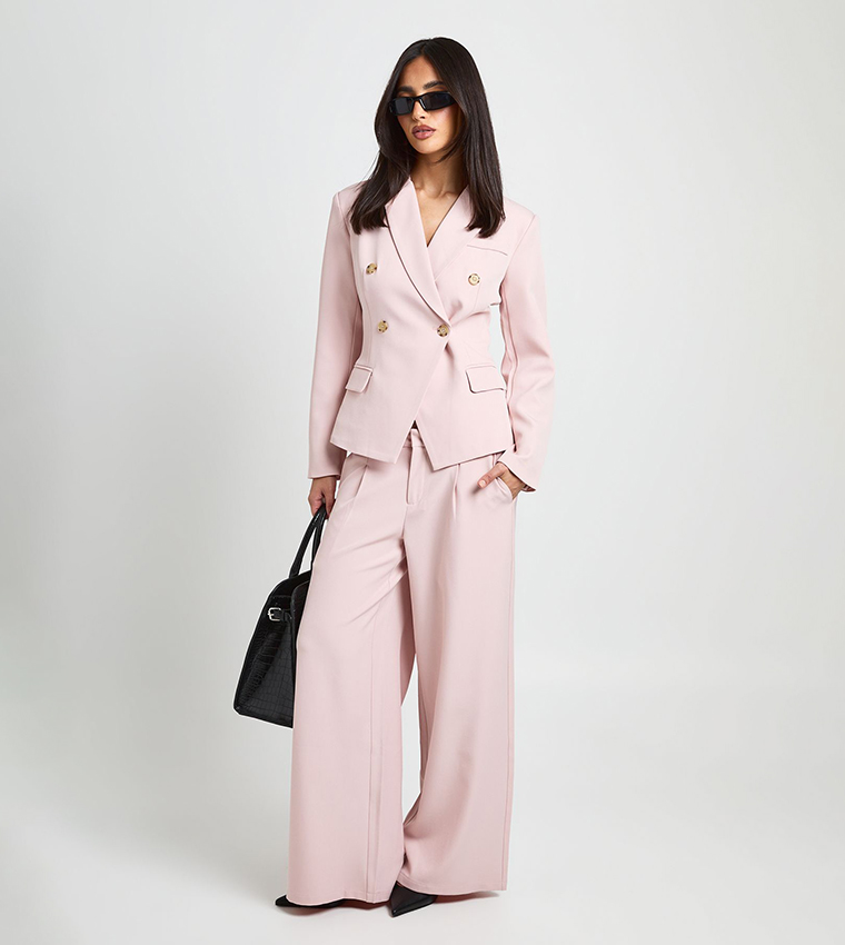 Double Breasted Cinched Blazer
