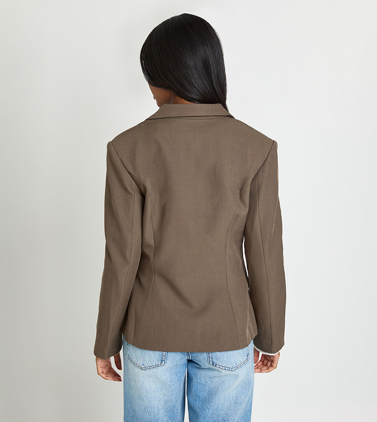 Double Breasted Cinched Blazer