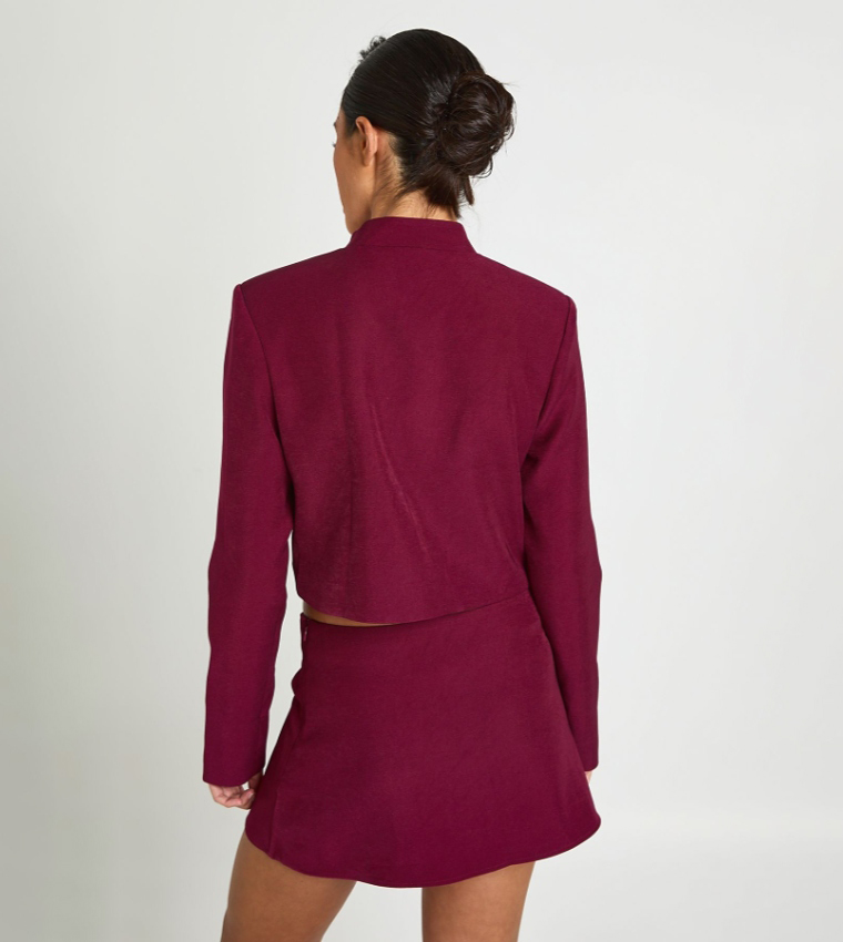 Wrap Trim Fastening Boxy Jacket
