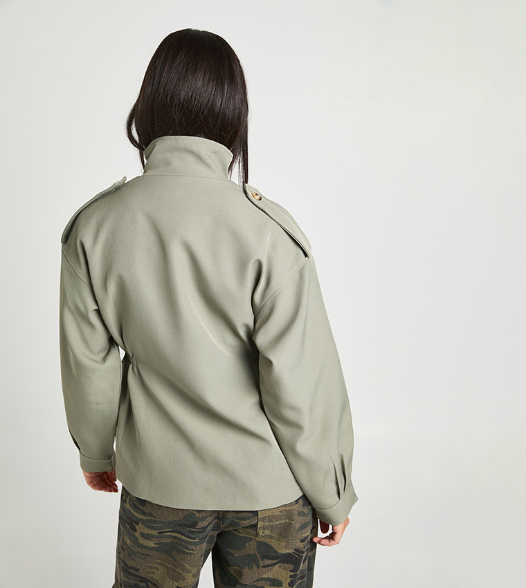Cinched Utility Tailored Blazer