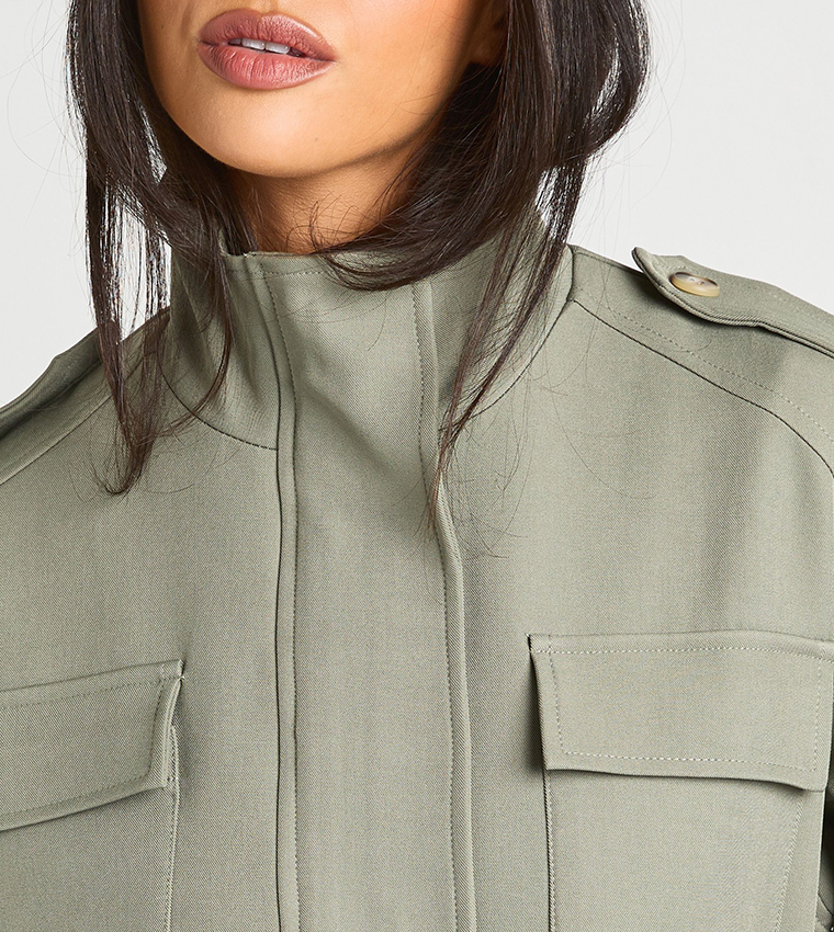 Cinched Utility Tailored Blazer