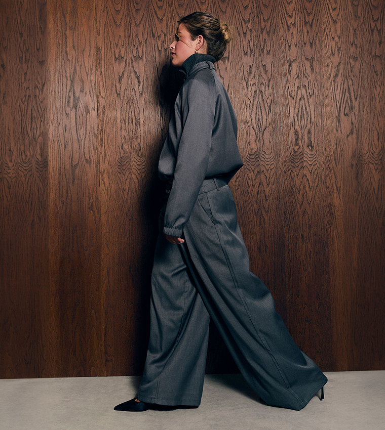 Shoulder Pad Tailored Bomber Jacket