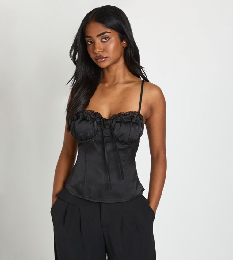 Ruched Bust Corset Top