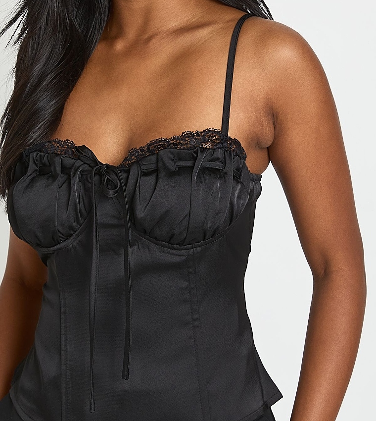 Ruched Bust Corset Top