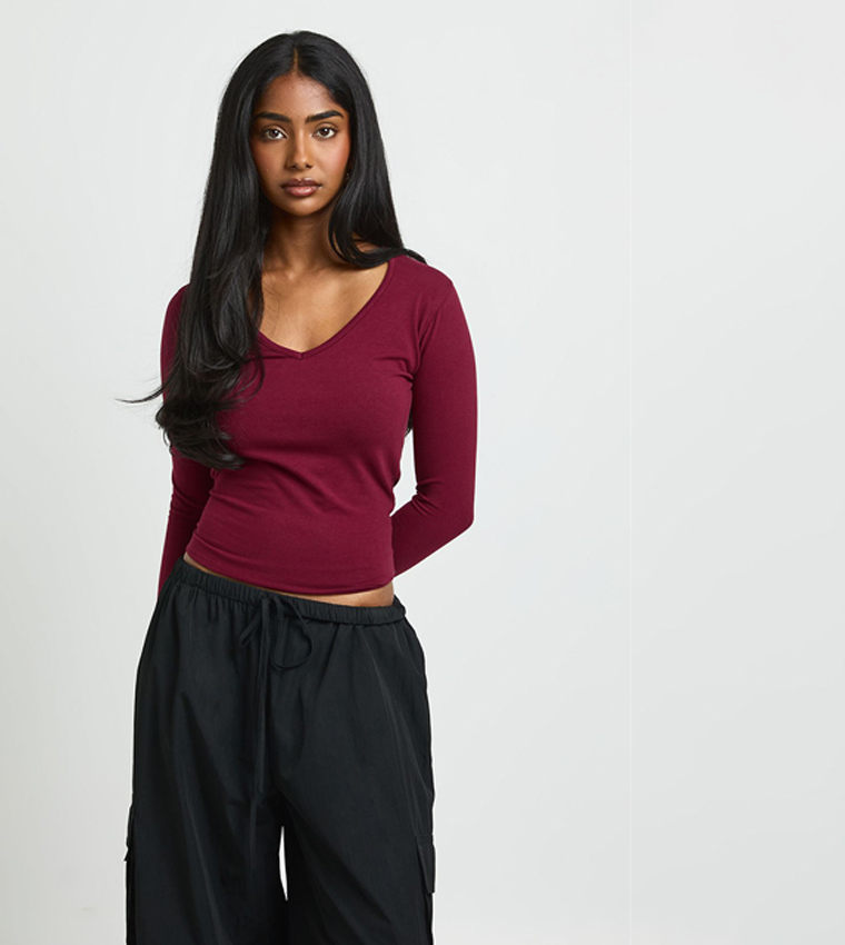 بوهو  توبات كاجوال  - أحمر Casual Tops