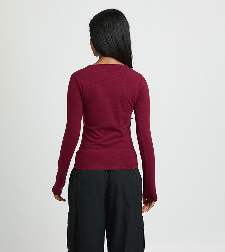 بوهو  توبات كاجوال  - أحمر Casual Tops
