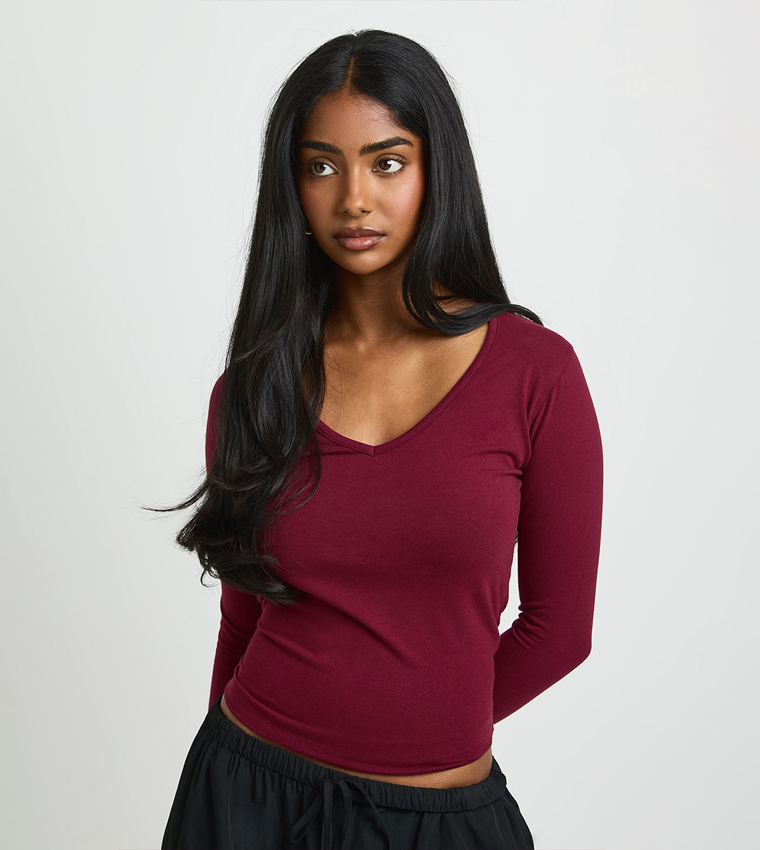 بوهو  توبات كاجوال  - أحمر Casual Tops