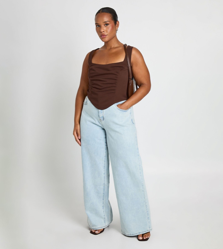 Curve Drape Front Corset Top