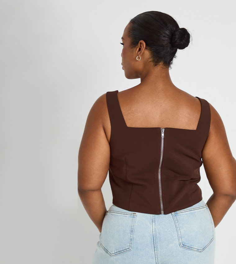Curve Drape Front Corset Top