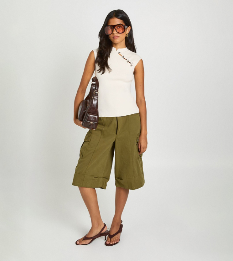 بوهو  توبات بلا أكمام  - بيج فاتح  Sleeveless Tops