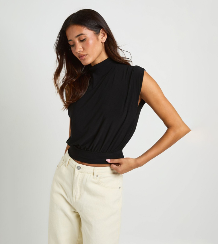 boohoo  Cropped Tops - BLACK Cropped Tops