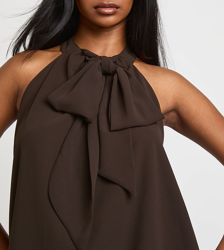 boohoo  Sleeveless Tops - Brown Sleeveless Tops