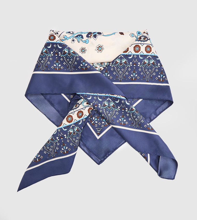 Printed Oversized Satin Headscarf