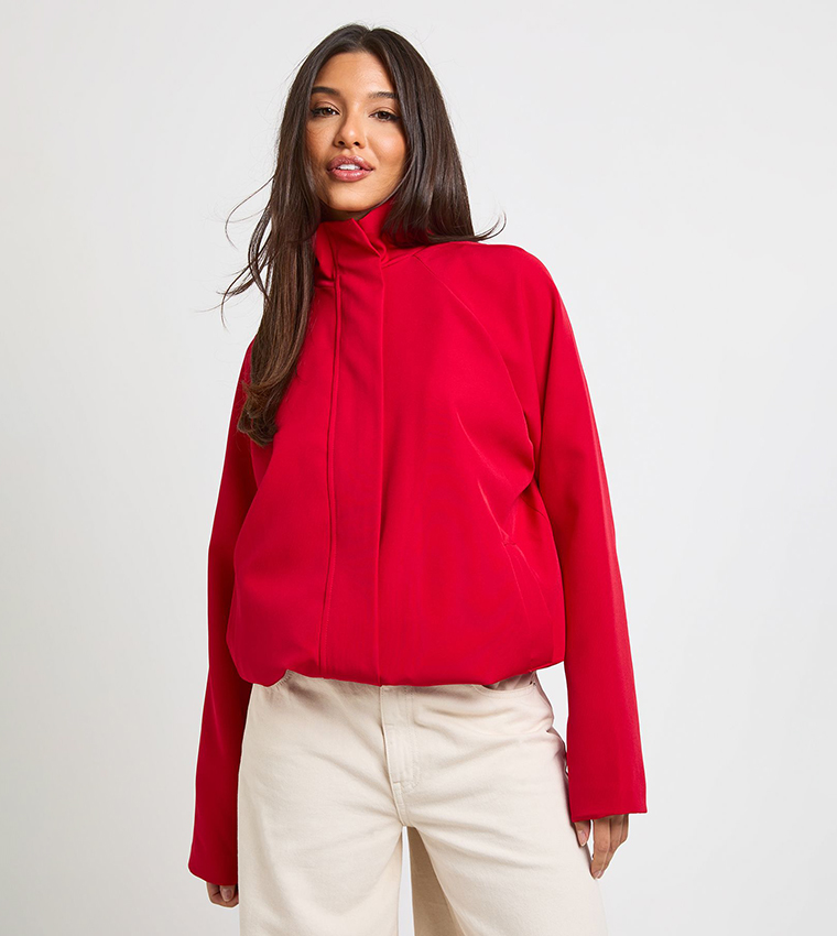 Funnel Neck Bomber Jacket