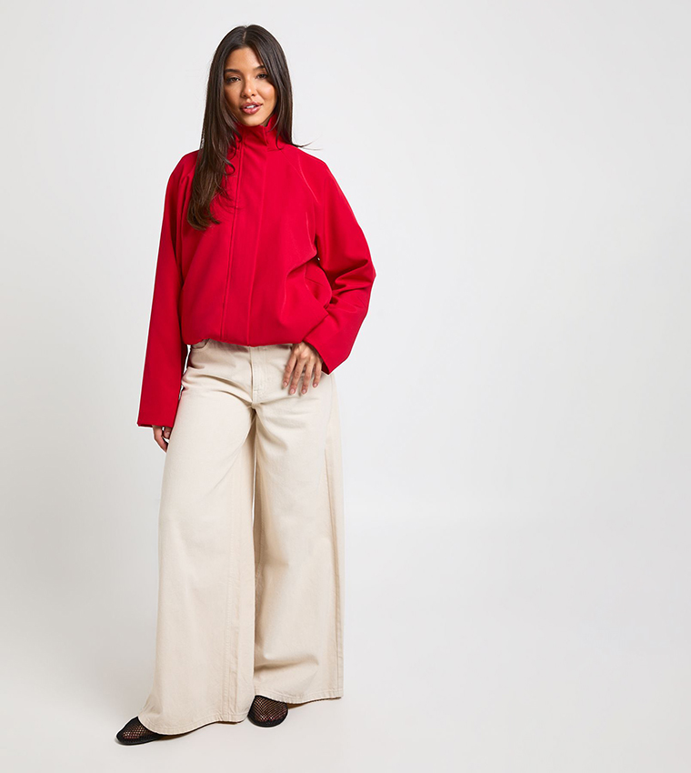 Funnel Neck Bomber Jacket
