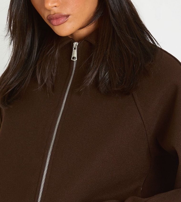 boohoo  Casual Jackets - Brown Casual Jackets