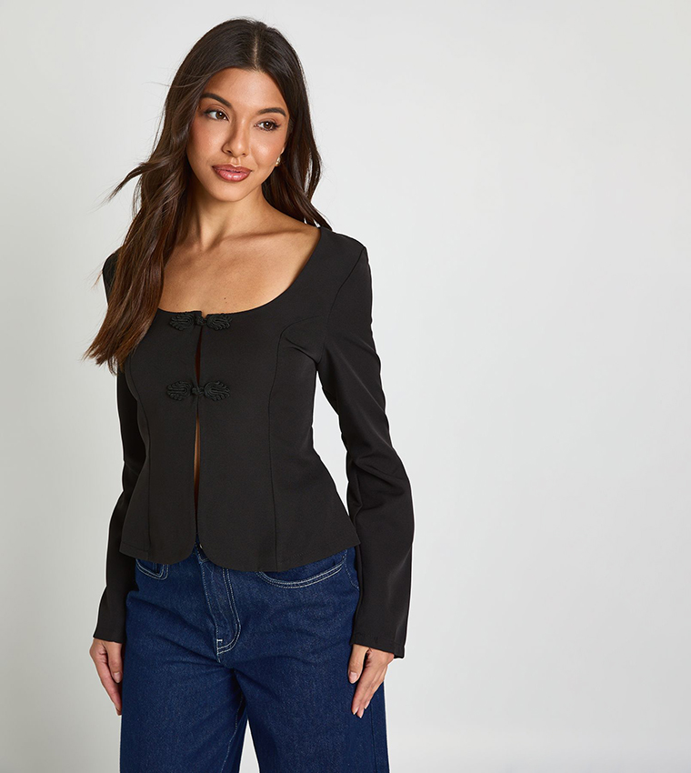 بوهو  توبات كاجوال  - أسود Casual Tops